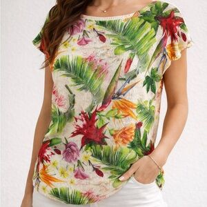 Italian Made Floral Spring Knit